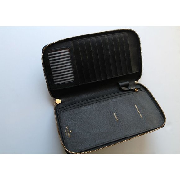 Kate Spade Street Maia Travel Wallet Black Leather - Picture 5 of 7